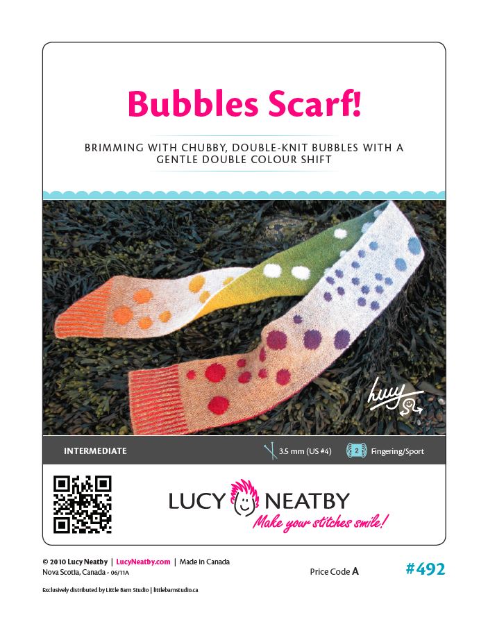 Bubbles Scarf by Lucy Neatby - Digital Pattern