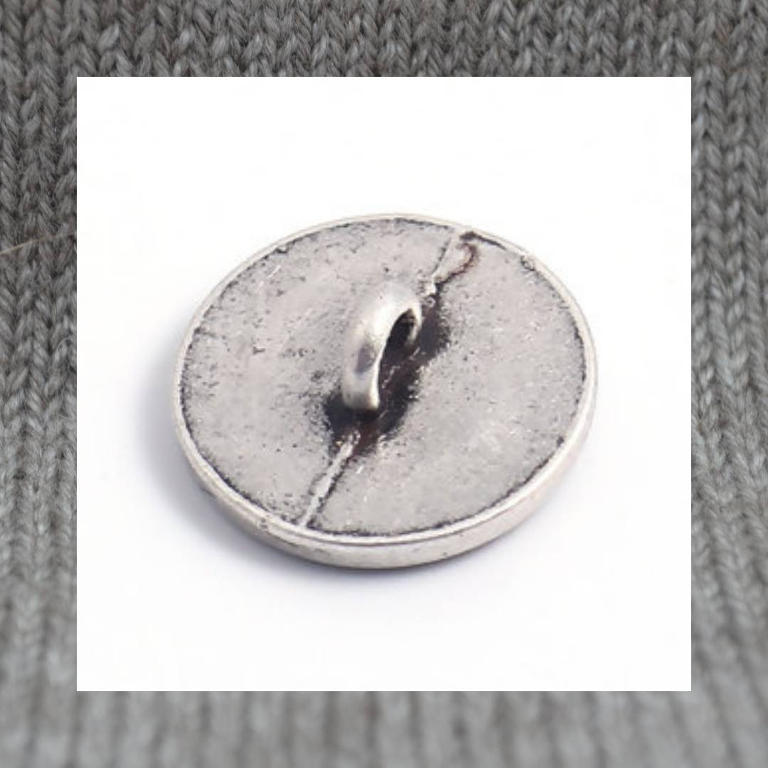 Horse motif filled silver metal shank buttons in a zinc based alloy 15mm 5/8"