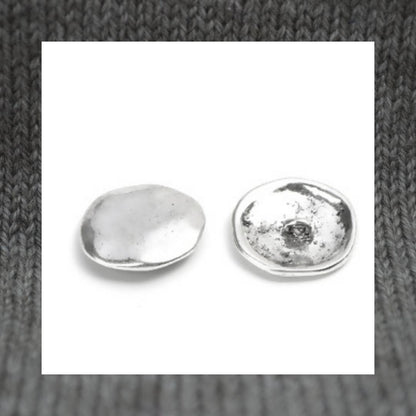Silver plated metal shank buttons in a zinc based alloy 22mm 20mm 6/8"