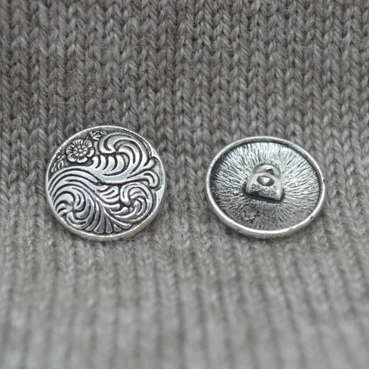 Metal Saucer Shank Buttons - Stonemountain & Daughter Fabrics