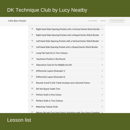 The DK Technique Club by Lucy Neatby - A video tutorial about double knitting / doubleknitting.