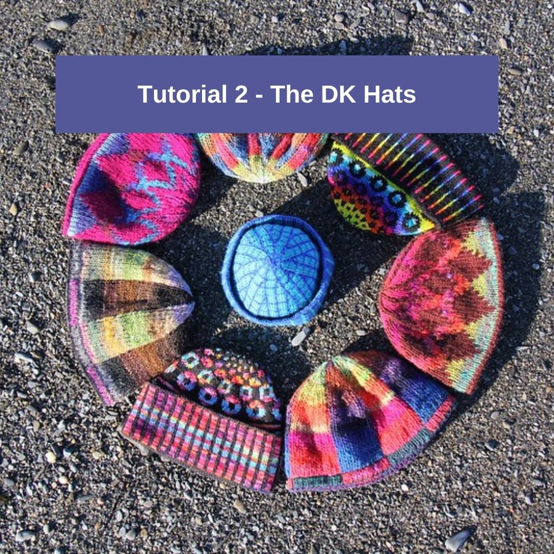 "The DK Hats" Tutorial by Lucy Neatby - a video tutorial for pattern specific double knitting techniques. Doubleknitting.