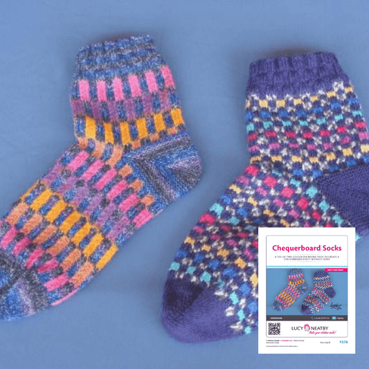 Chequerboard Socks by Lucy Neatby | Digital Pattern