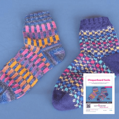 Chequerboard Socks by Lucy Neatby | Digital Pattern