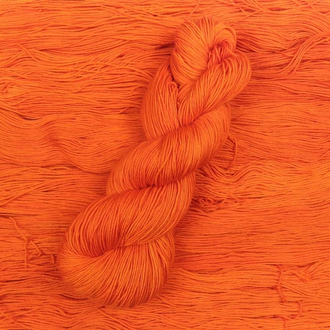 Hand dyed sock yarn - 75/25 Merino Nylon - Jack'O Lantern - Ready to ship