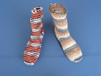 Crenellated Toe-Up Socks by Lucy Neatby | Digital Pattern