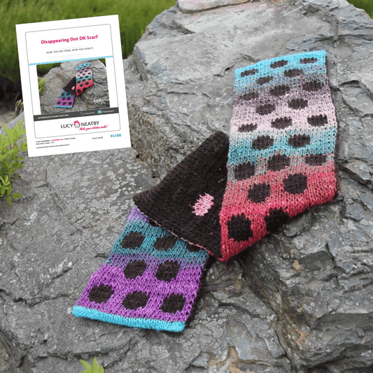 Disappearing Dot Scarf by Lucy Neatby - Digital Pattern