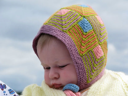 Domino Baby Bonnet by Lucy Neatby | Digital Pattern