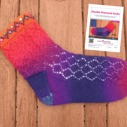 Double Diamond Socks by Lucy Neatby | Digital Pattern