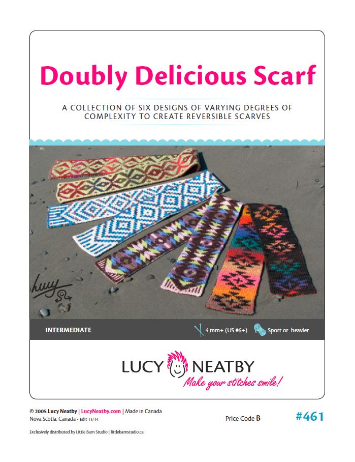 Doubly Delicious Scarves by Lucy Neatby - Digital Pattern