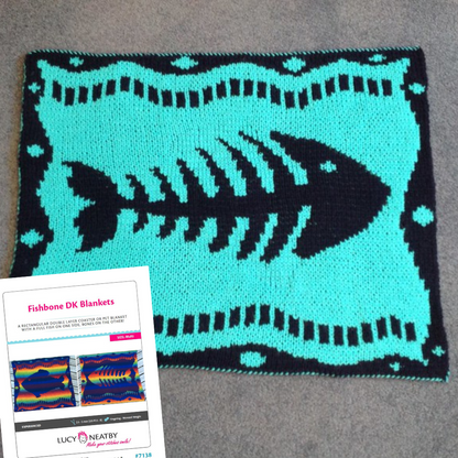 Fishbone DK Blanket by Lucy Neatby - Digital Pattern