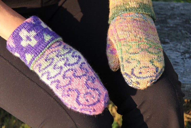 Happy Stitch Mittens by Lucy Neatby | Digital Pattern