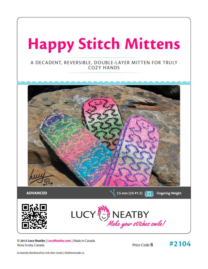 Happy Stitch Mittens by Lucy Neatby | Digital Pattern