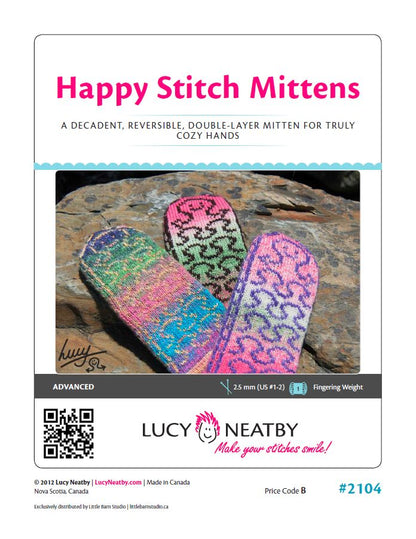 Happy Stitch Mittens by Lucy Neatby | Digital Pattern