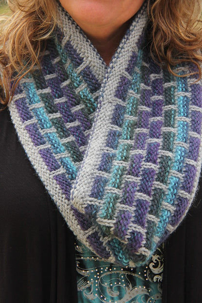 Cache-col et bandeau Igloo DK par Lucy Neatby - Modèle numérique