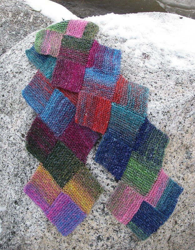 Entrelac Scarf by Lucy Neatby - Digital Pattern