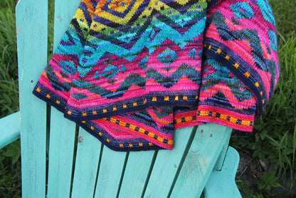 Mardi Gras DK Blanket by Lucy Neatby - Digital Pattern