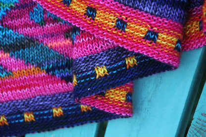 Mardi Gras DK Blanket by Lucy Neatby - Digital Pattern