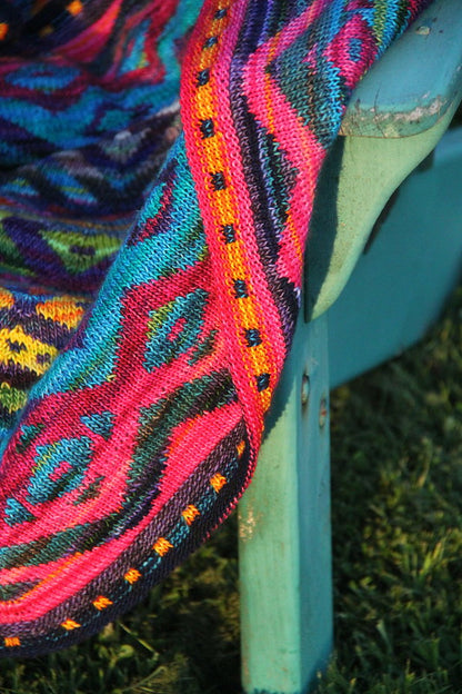 Mardi Gras DK Blanket by Lucy Neatby - Digital Pattern