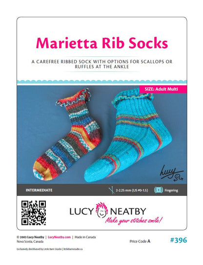 Marietta Rib Socks by Lucy Neatby | Digital Pattern