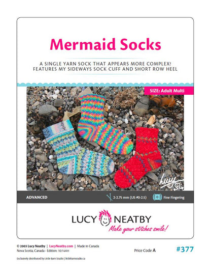 Mermaid Socks by Lucy Neatby | Digital Pattern