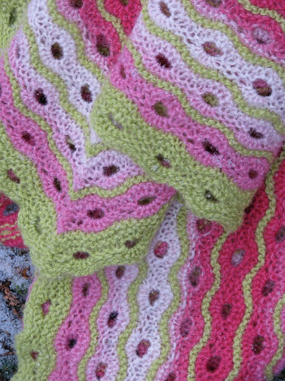 Châle et écharpe Mille Feuille de Lucy Neatby - Modèle numérique