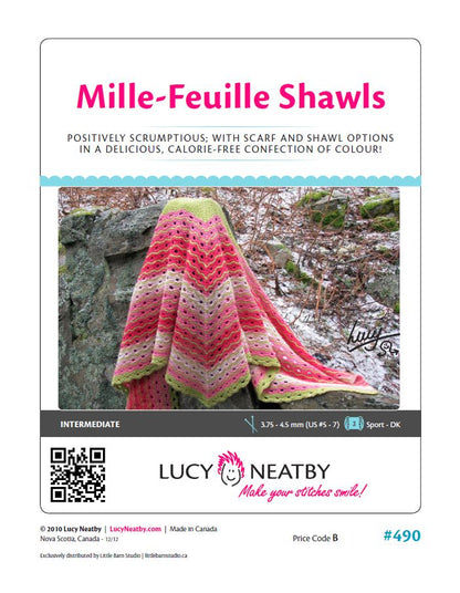 Châle et écharpe Mille Feuille de Lucy Neatby - Modèle numérique