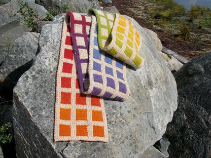 Écharpe en tricot double Paintbox de Lucy Neatby - Modèle numérique