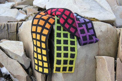 Écharpe en tricot double Paintbox de Lucy Neatby - Modèle numérique