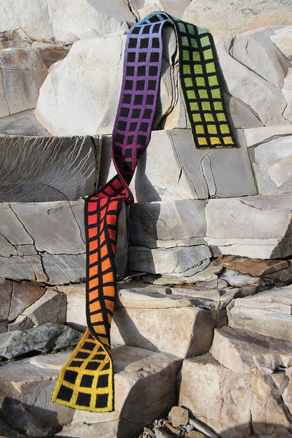 Écharpe en tricot double Paintbox de Lucy Neatby - Modèle numérique