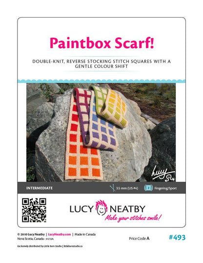Écharpe en tricot double Paintbox de Lucy Neatby - Modèle numérique