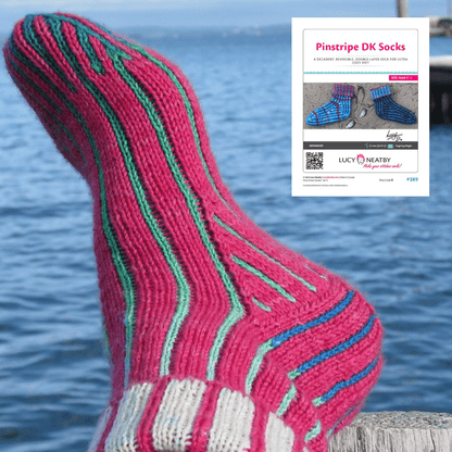 Pinstripe Double-Knit Socks by Lucy Neatby | Digital Pattern