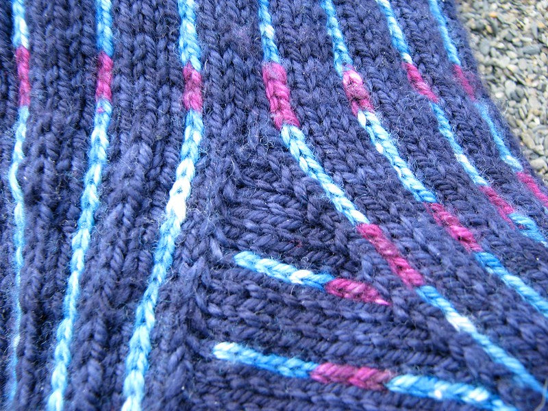Knit Twist Stitch Sock Pattern: Euclidian Twist Stitch Sock