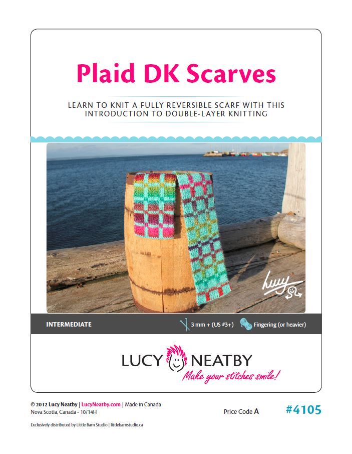 Plaid DK Scarves by Lucy Neatby - Digital Pattern