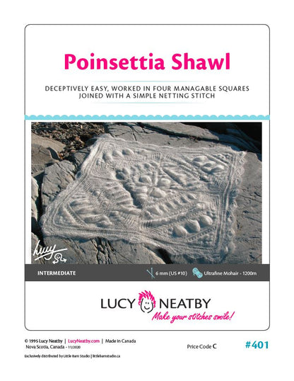 Châle Poinsettia par Lucy Neatby - Modèle numérique