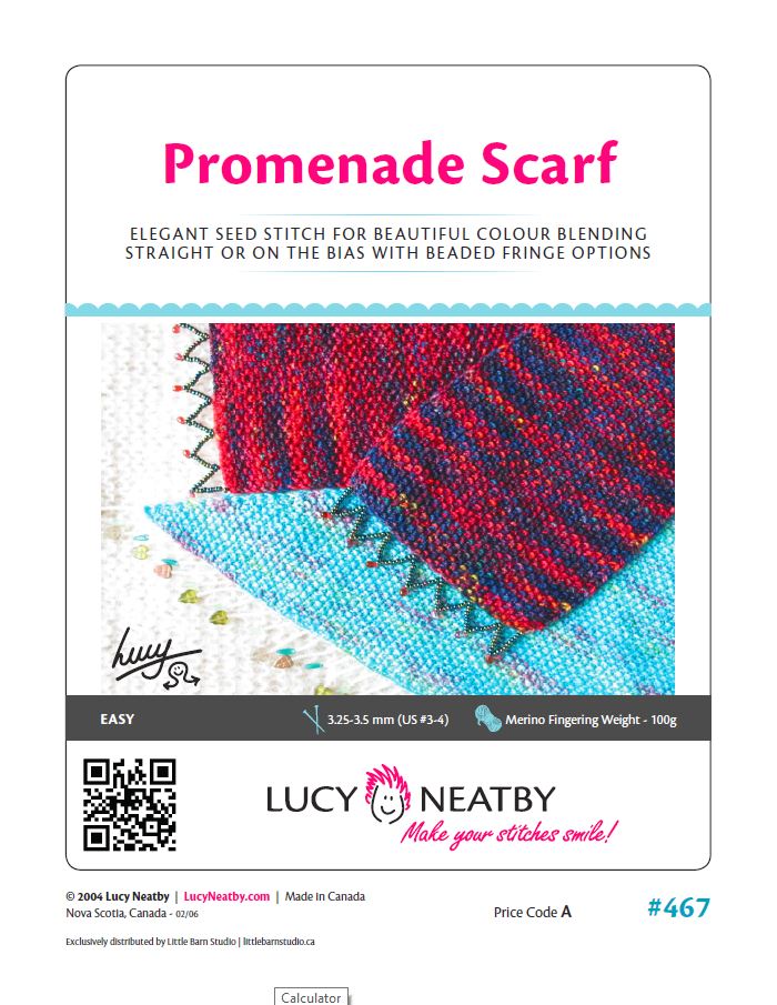 Promenade Scarf by Lucy Neatby - Digital Pattern