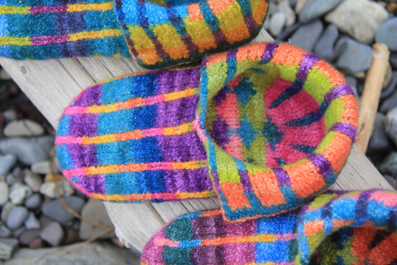 Pinstripe Double-Knit Socks by Lucy Neatby