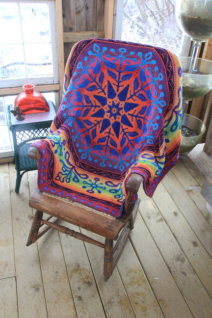 SnowFire DK Blanket by Lucy Neatby - Digital Pattern