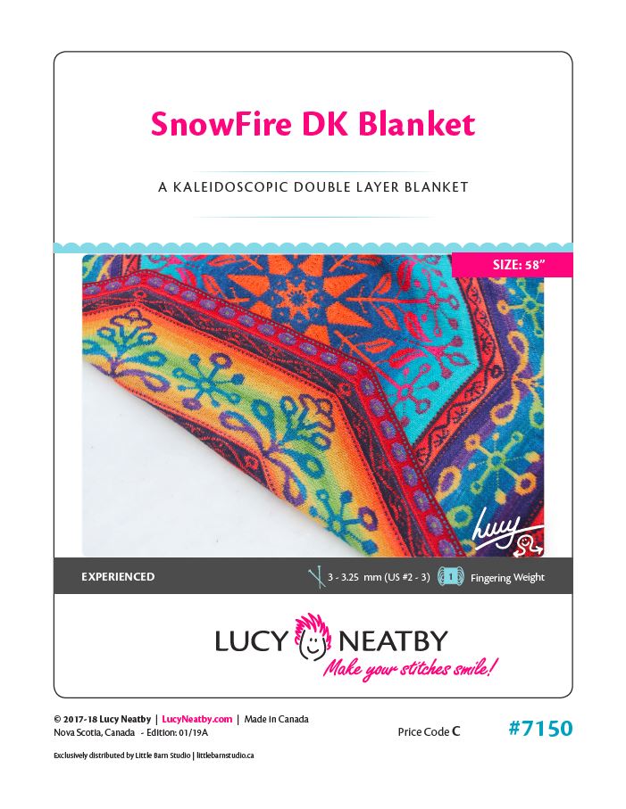 SnowFire DK Blanket by Lucy Neatby - Digital Pattern