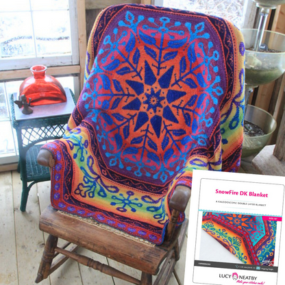 SnowFire DK Blanket by Lucy Neatby - Digital Pattern