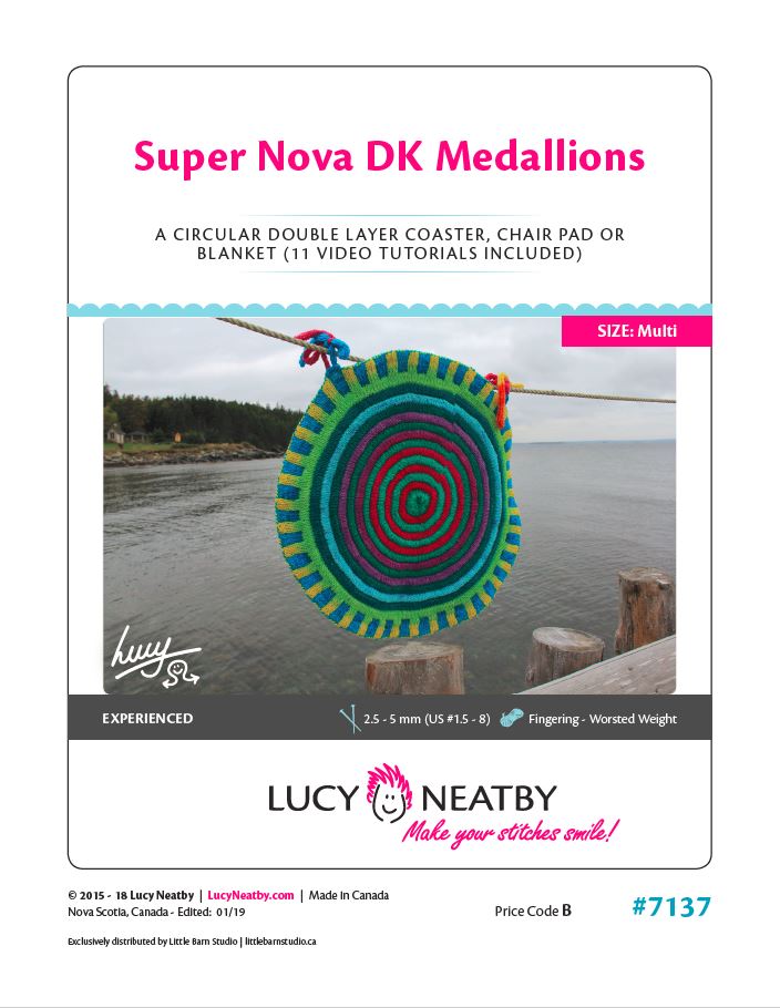 Super Nova Medallions by Lucy Neatby - Digital Pattern