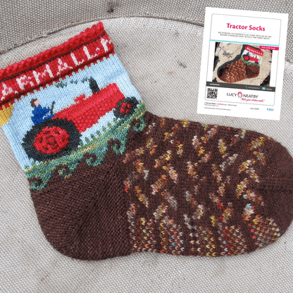 Tractor Socks by Lucy Neatby | Digital Pattern