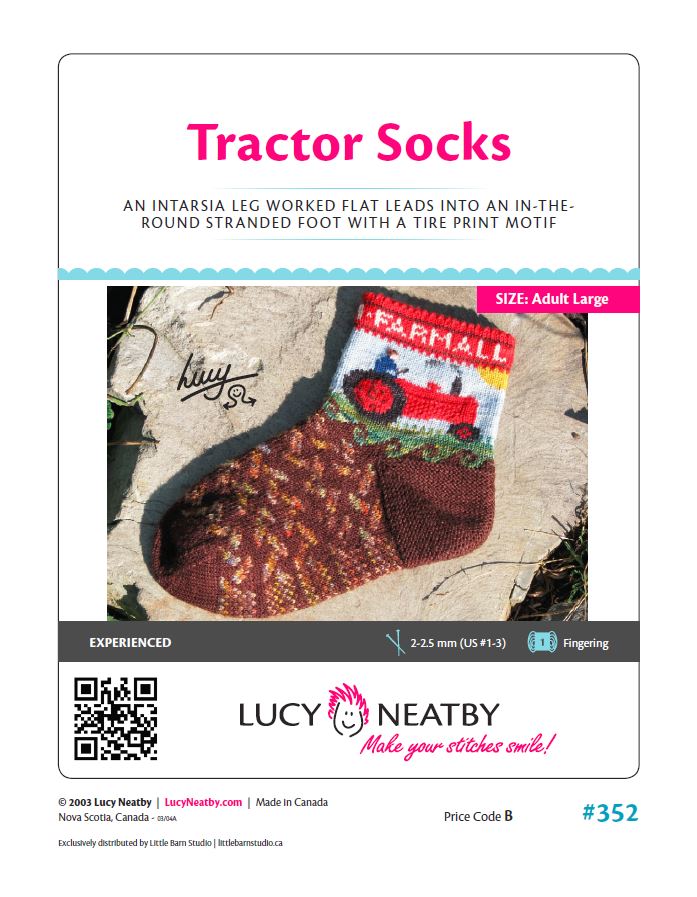 Tractor Socks by Lucy Neatby | Digital Pattern